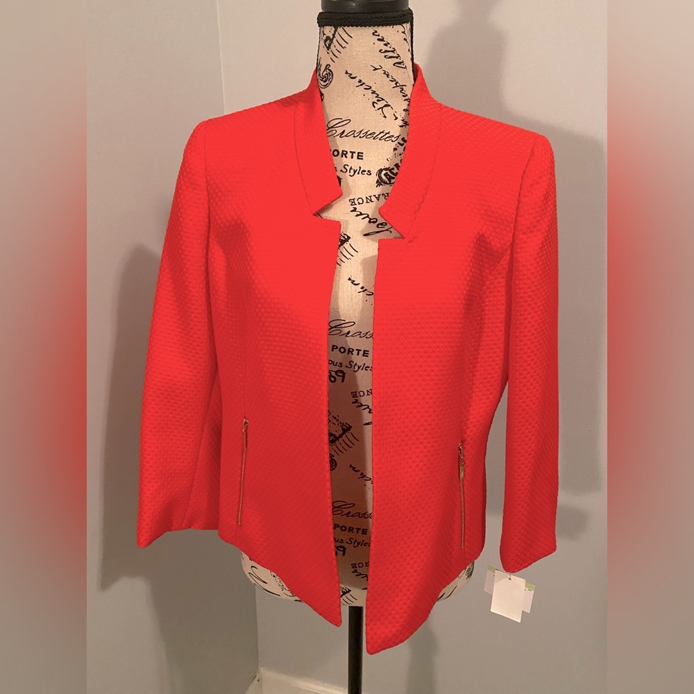 NWT Kasper orange blazer, sz 4